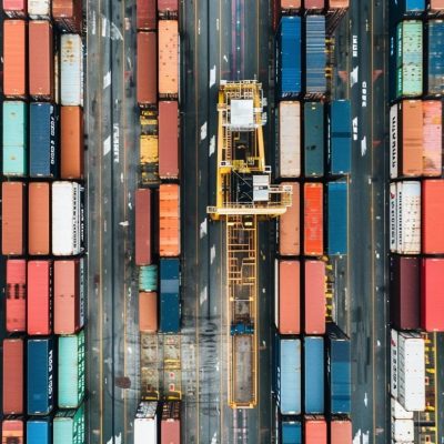 Busy Cargo Terminal quality inspection